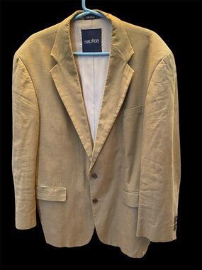 Nautica Men's Light Tan Linen Sport Coat size 44L